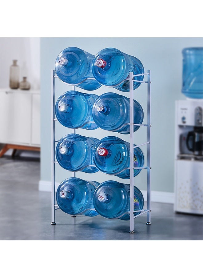 4-Tier Water Bottle Holder, Heavy-Duty 5 Gallon Water Jug Storage Rack, Holds 8 Bottles, Water Container Stand for Home Office Gym - Image 2
